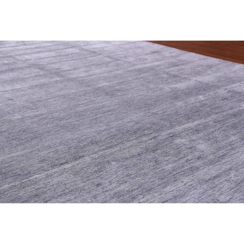 Hand Knotted Oriental 100% Wool Carpet Tribal Tribal Navy Blue & Blues Gabbeh Area Rug - 12' 1'' X 9' 0''