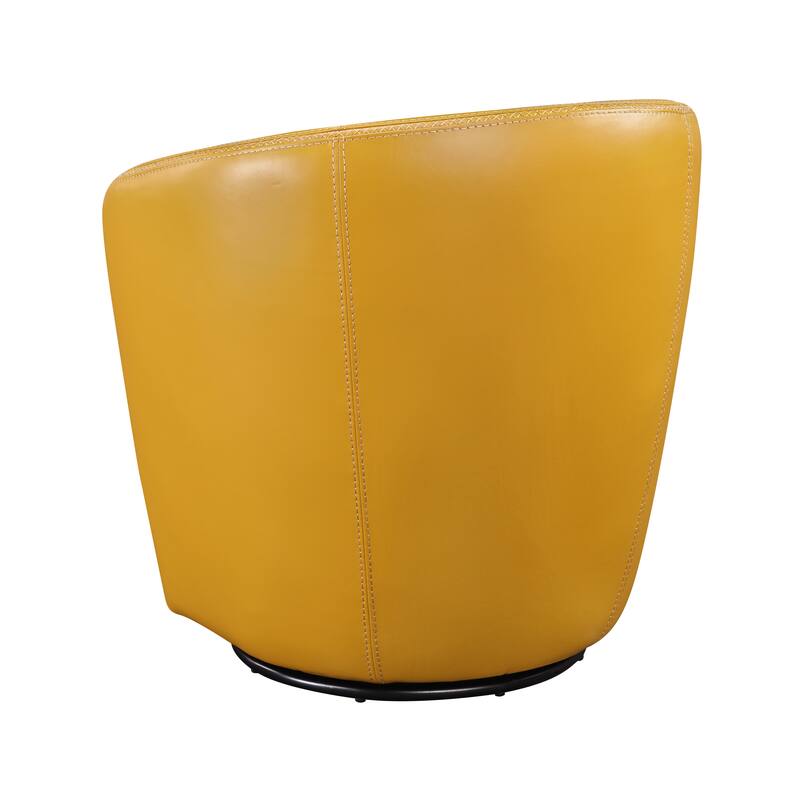 Ellis 31" Leather Swivel Chair - 360-Degree Swivel