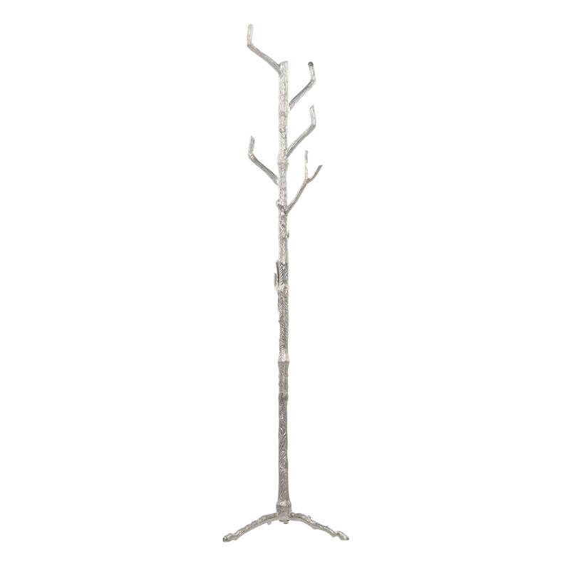 Aluminum Metal Coat Rack - Silver - Roche River Decor