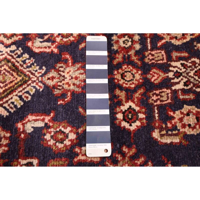 ECARPETGALLERY Hand-knotted Andelz Dark Navy Wool Rug - 3'6 x 9'5