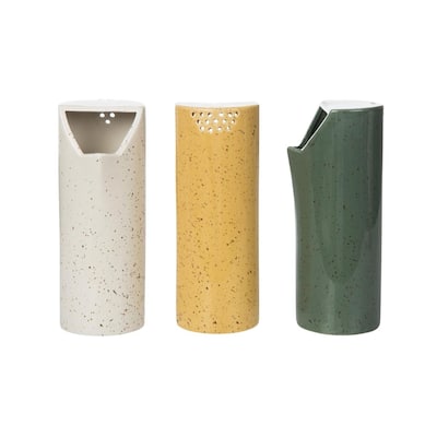 Transpac Ceramic Plant Shower Set of 3 Home Decorations Spring