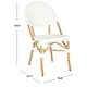 preview thumbnail 5 of 3, SAFAVIEH Outdoor Barrow Off-White Stackable Dining Chair (Set of 2)