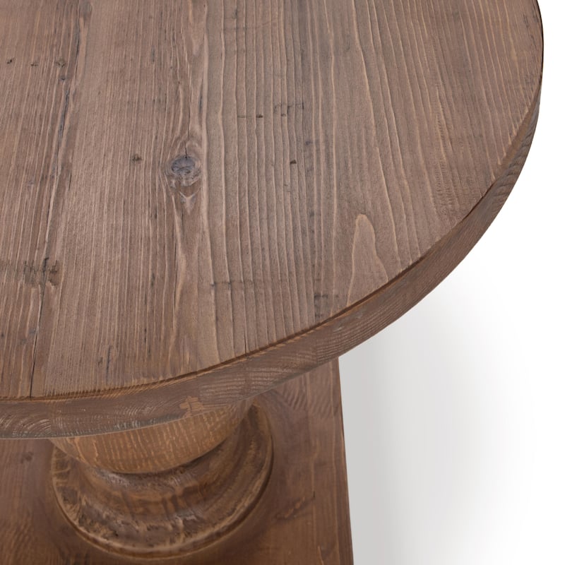 Carolina Reclaimed Wood Round End Table by Kosas Home