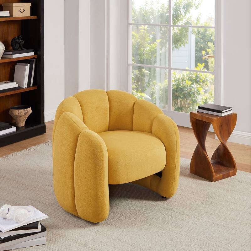 Art Leon Petal Accent Barrel Chair with Pillows