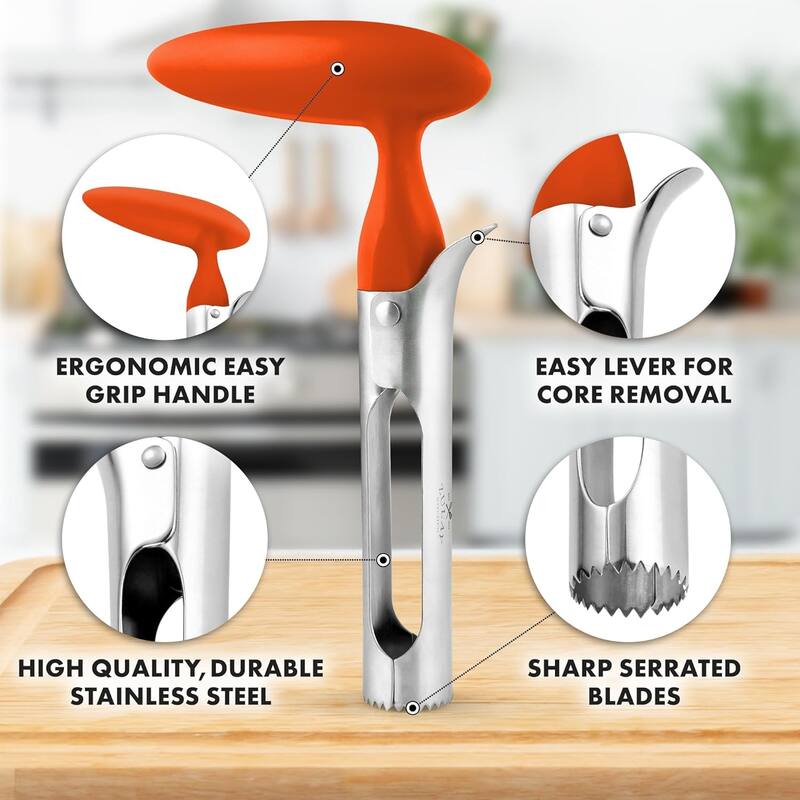 Zulay Kitchen Ultra Sharp Premium Apple Corer Tool