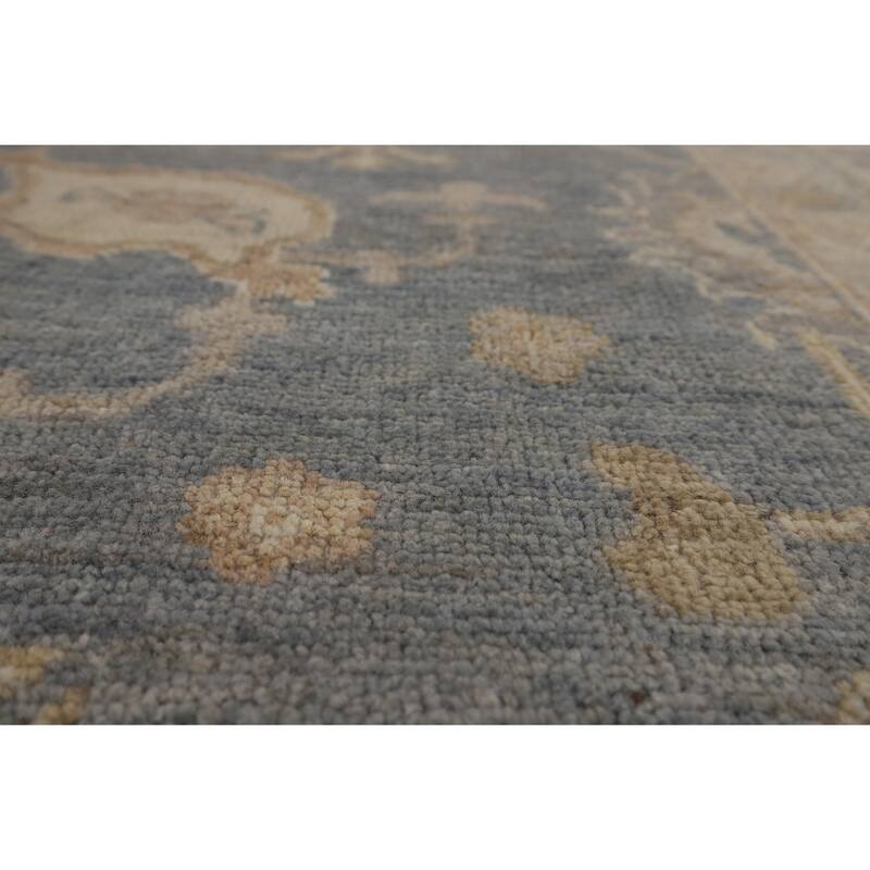 Floral Oushak Turkish Area Rug Handmade Wool Carpet - 8'1"x 9'10"