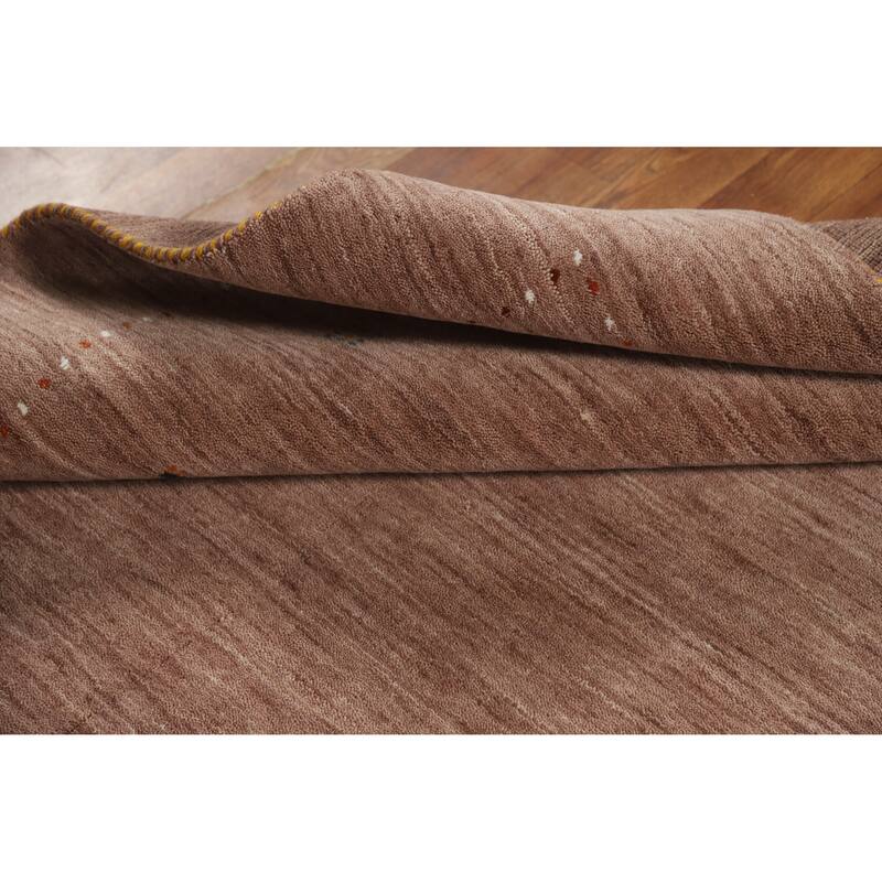 Hand Knotted Oriental 100% Wool Carpet Tribal Tribal Brown Gabbeh Area Rug - 7' 10'' X 5' 0''