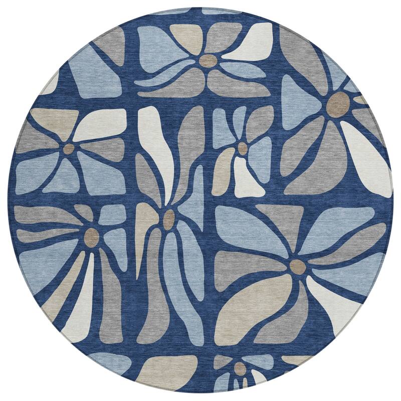 Machine Washable Indoor/ Outdoor Modern Gilcrest Chantille Rug