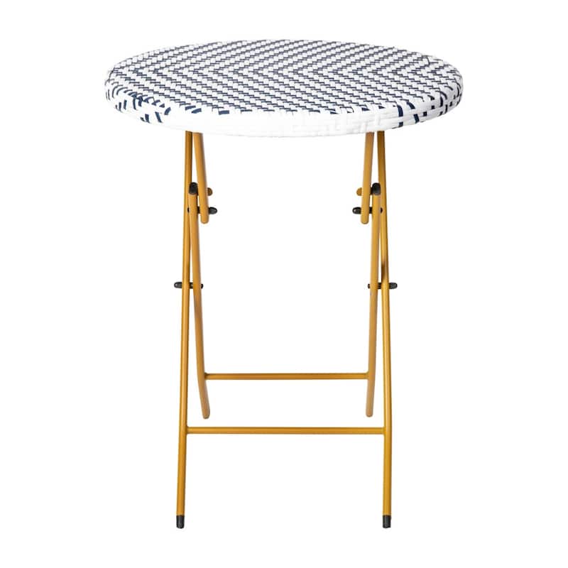 3PC Indoor/Outdoor PE Rattan Folding Bistro Set