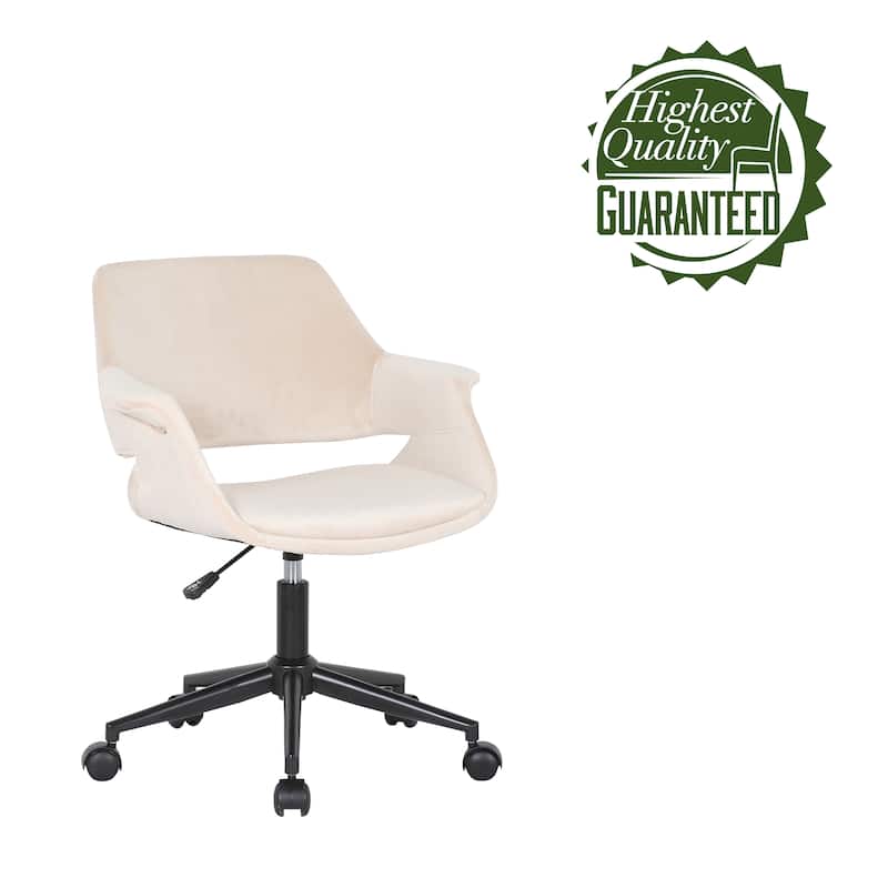 Porthos Home Rylee Swivel Office Chair, Velvet, Adjustable Height