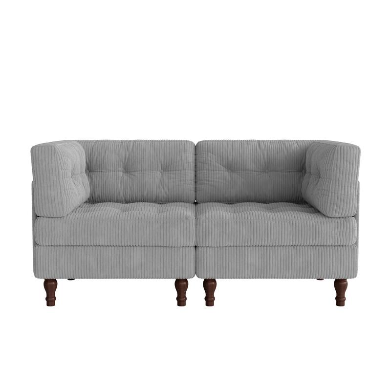 Madison Oversized Upholstered Corduroy Modular Sectional Sofa