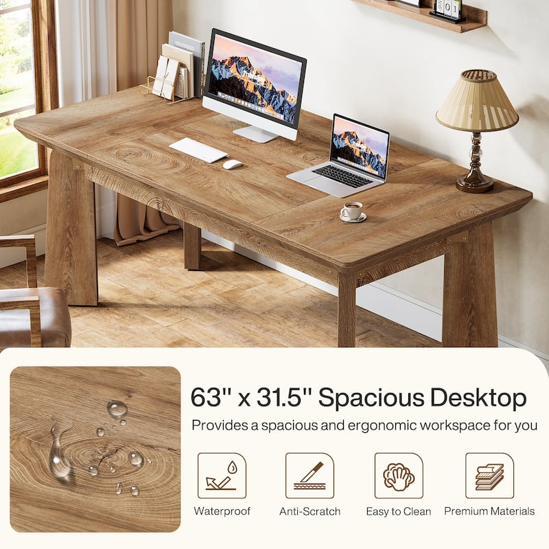 Modern Computer Desk, 62'' Large Executive Office Desk