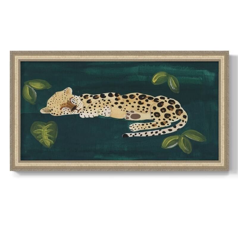 Lethargic Leopard II Premium Framed Canvas- Ready to Hang