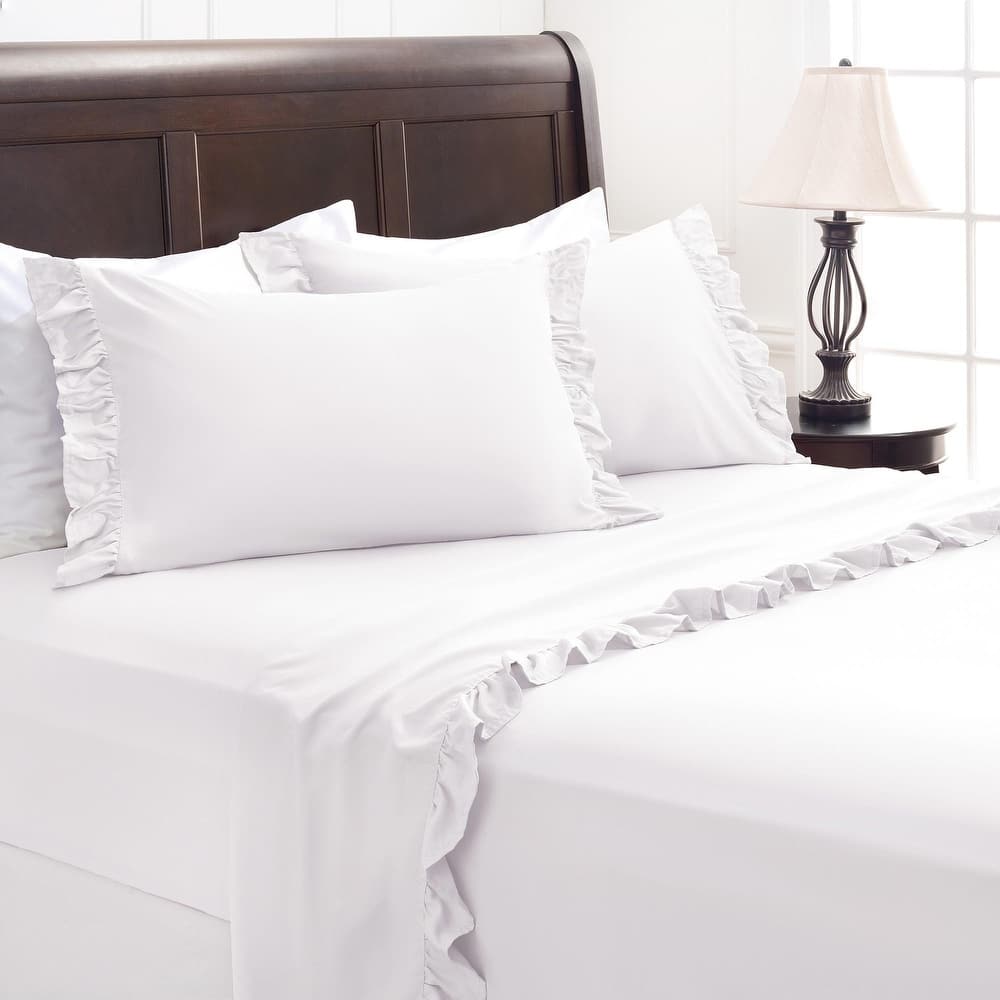 Chanasya Ruffle Soft Chic Microfiber Sheet Set