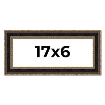 17x6 Frame Gold Antique Vintage Sold Wood Picture Frame | 1.75 Inch