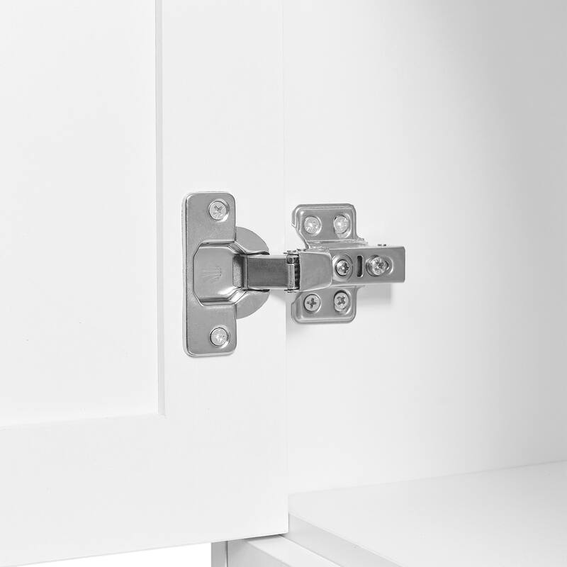 Roomfitters 67" Tall Modern Storage Cabinet with Tilt-Out Compartment and Side Hooks