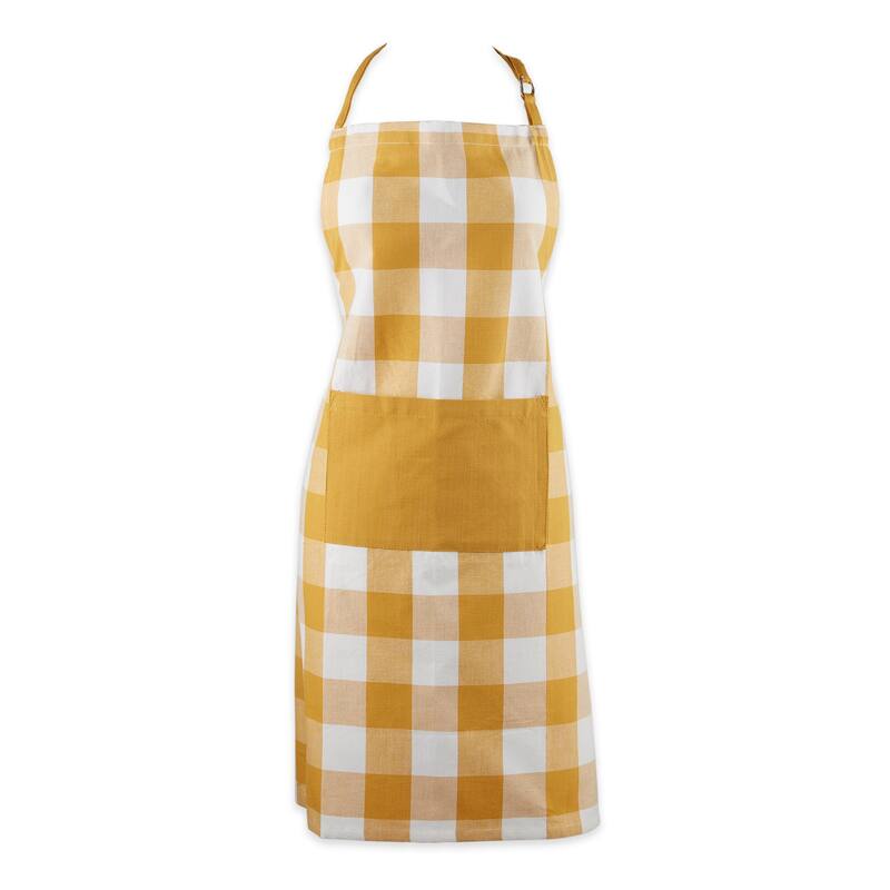 DII Antique Green Buffalo Check Chef Apron