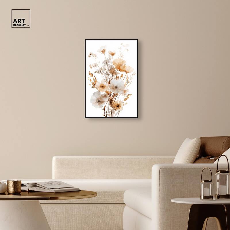 Parchment Petals Canvas by Art Remedy