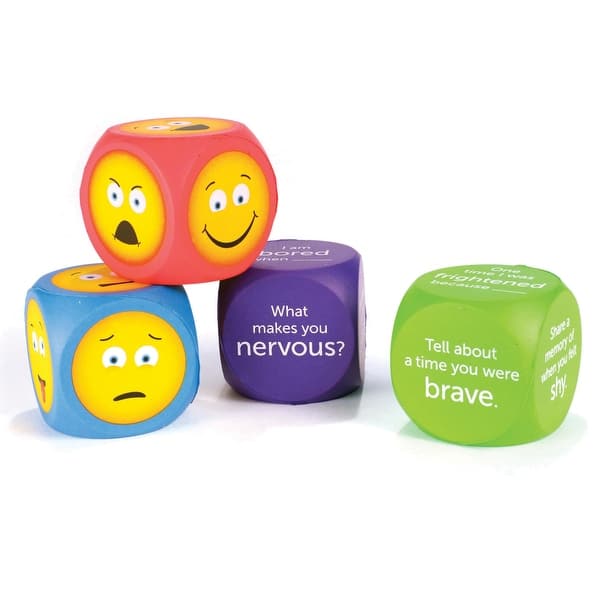 slide 2 of 2, Soft Foam Emoji Cubes