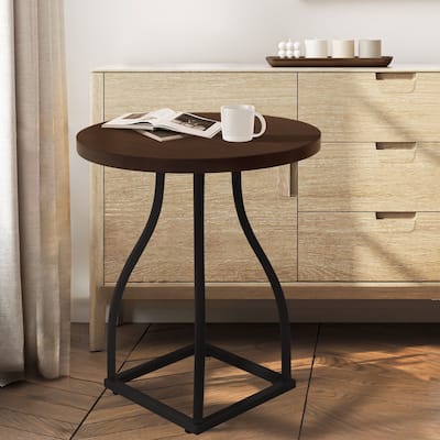 HomePop Lindsay Metal Base Accent Table