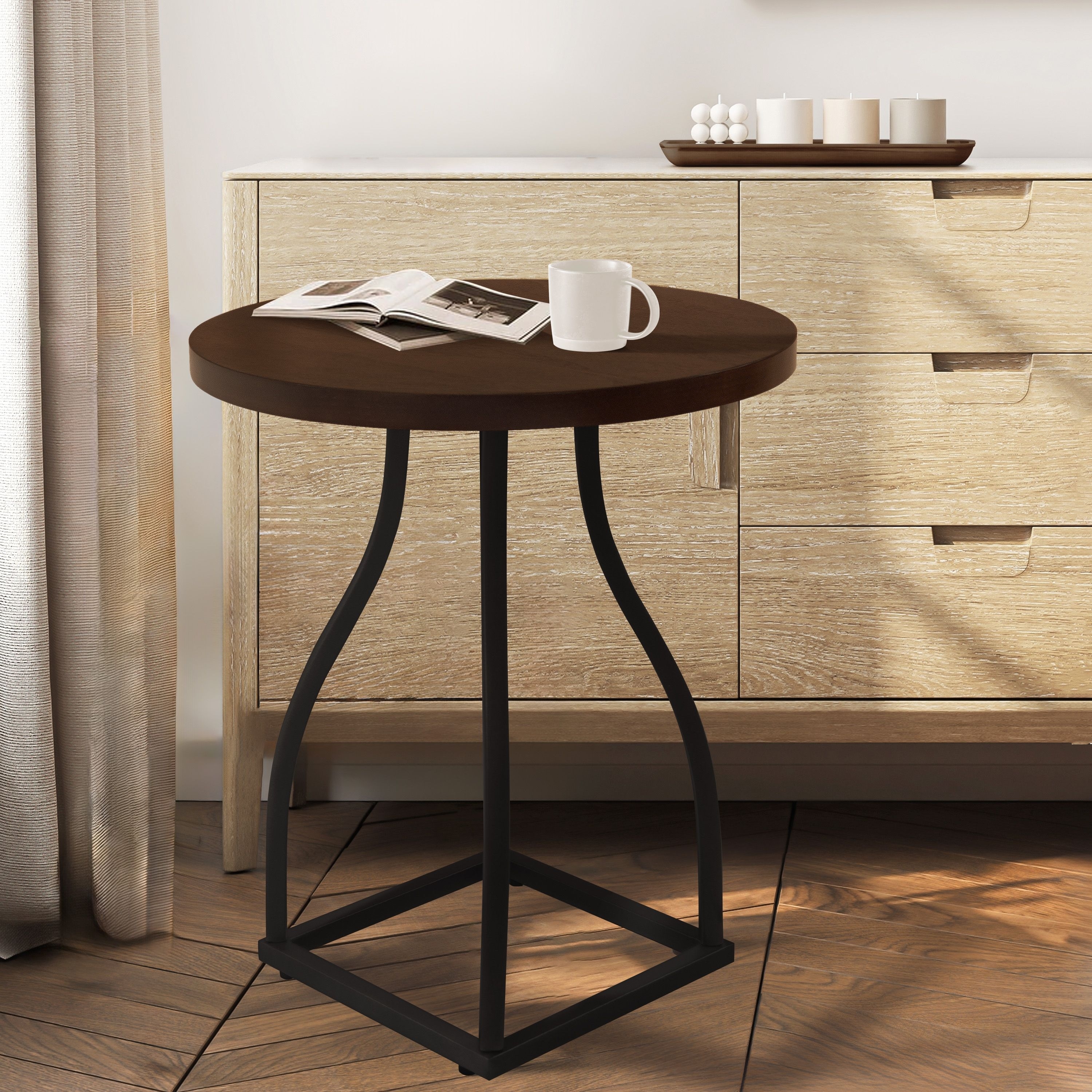 HomePop Lindsay Metal Base Accent Table