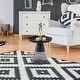 preview thumbnail 9 of 13, Black Titanium Coffee Table with Smoky Gray Glass Base, Round 19x20