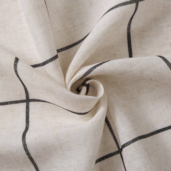 Brighton Windowpane Plaid Blackout Window Curtain Panel