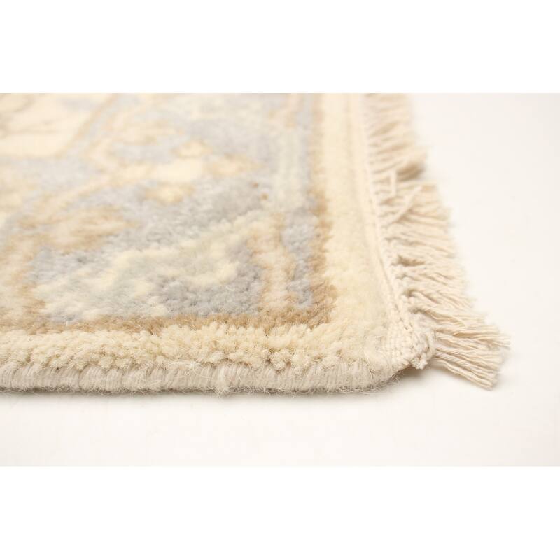 ECARPETGALLERY Hand-knotted Royal Oushak Cream Wool Rug - 2'7 x 10'1