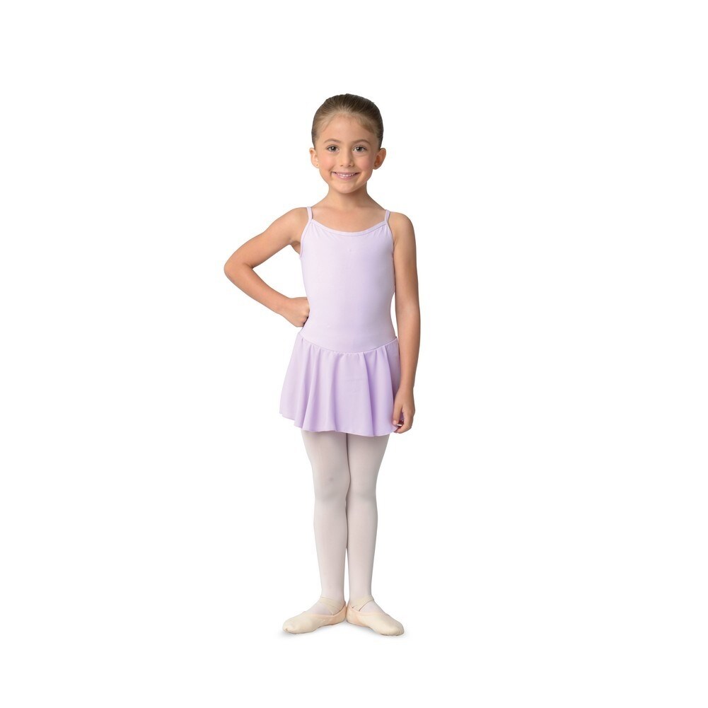 Danshuz Little Girls Lavender Camisole Skirt Attached Classy Dance Dress 2-6