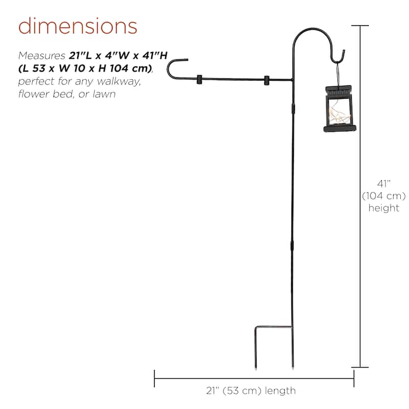 Alpine Corporation Decorative Garden Flag Holder Stakes, Outdoor Metal Flagpole Stands Design for Patio & Garden Décor