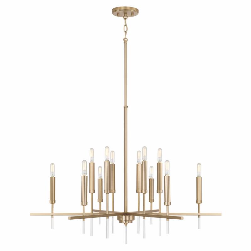 Elora 12-light Matte Brass Hanging Chandelier