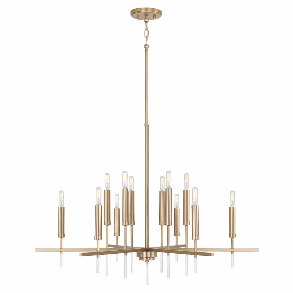 Elora 12-light Matte Brass Hanging Chandelier