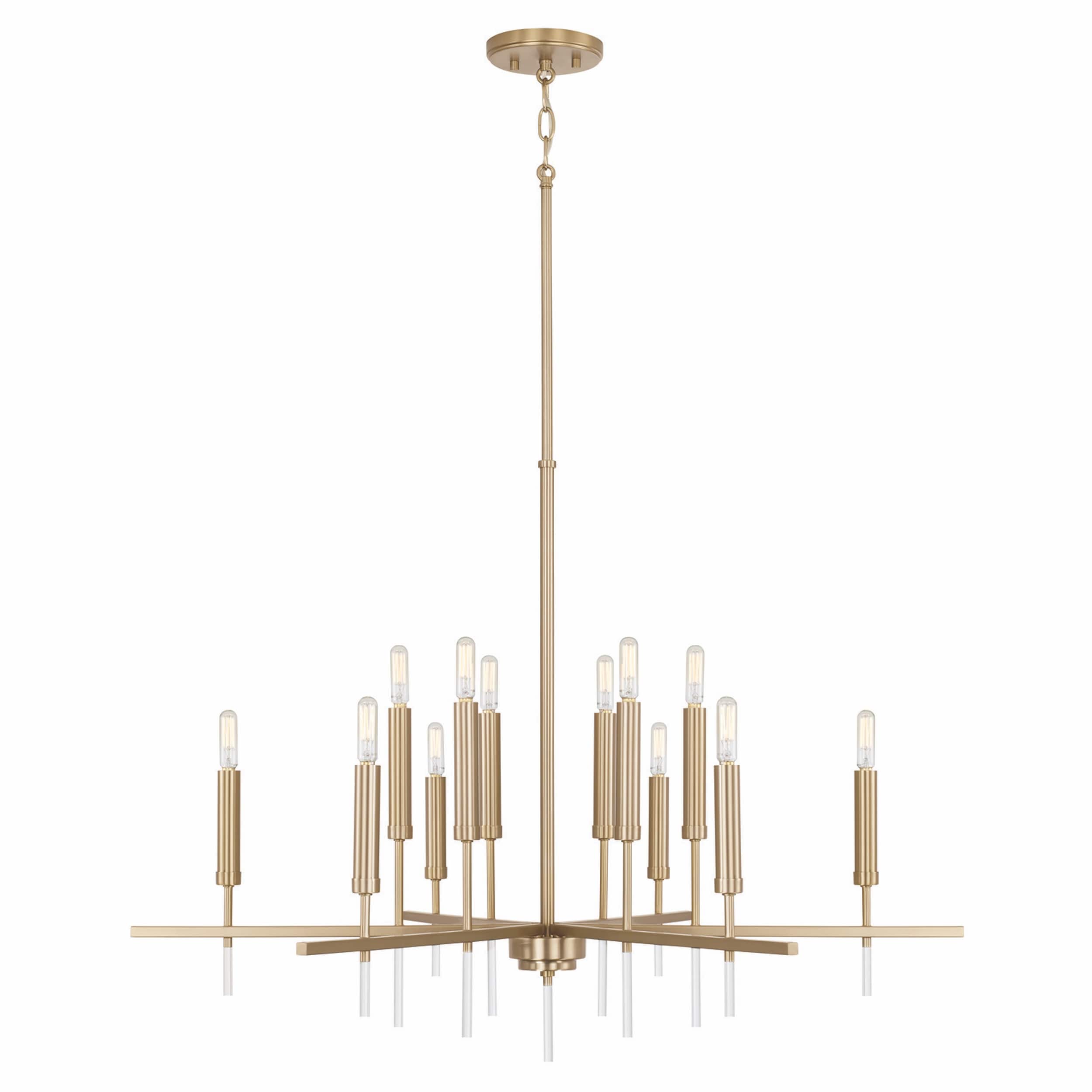 Elora 12-light Matte Brass Hanging Chandelier