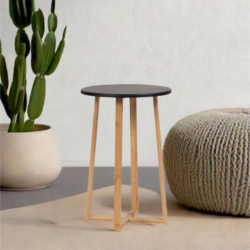 Solid Bamboo Frame Plant Table - 23x16 - Black