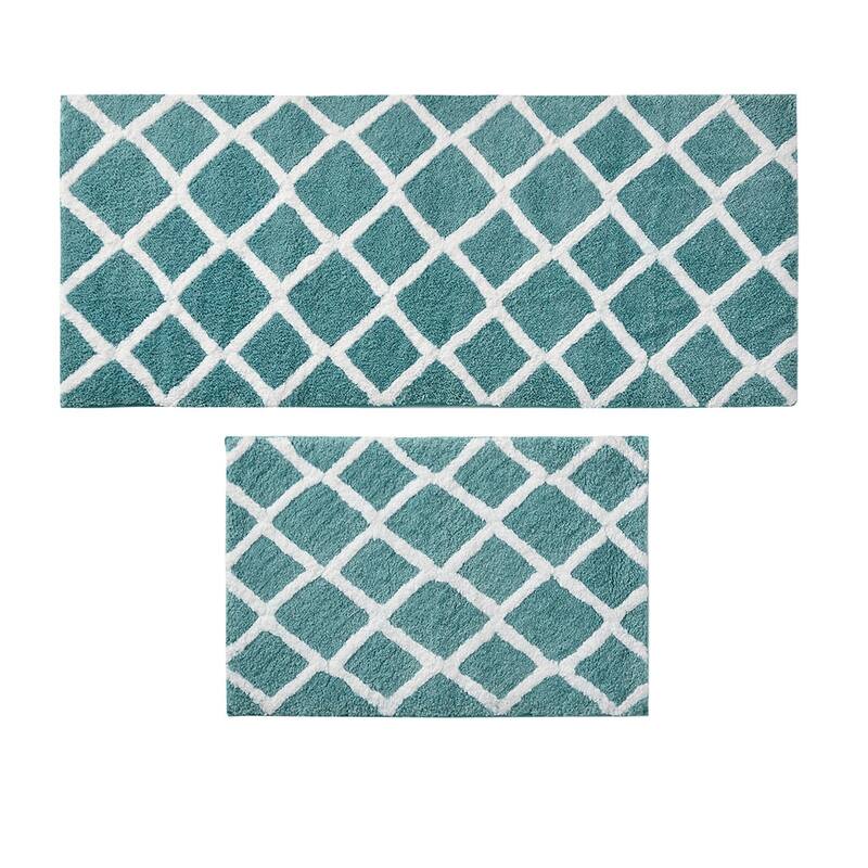 Reversible High Pile Tufted Bath Rug For Bath Room