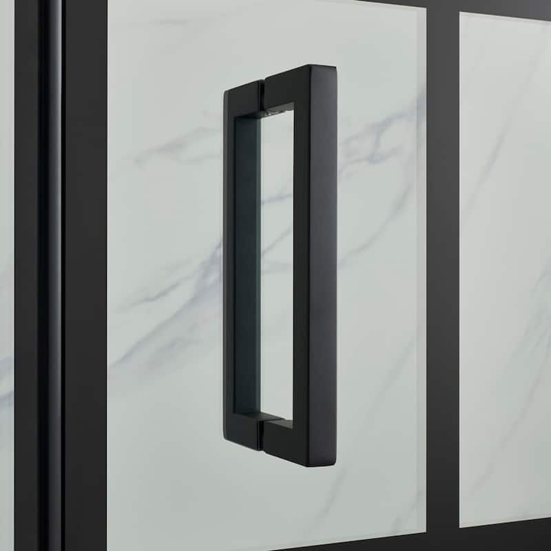 CRAFT + MAIN MRHG6074-GR Marina 74" High x 60" Wide Hinged Frameless
