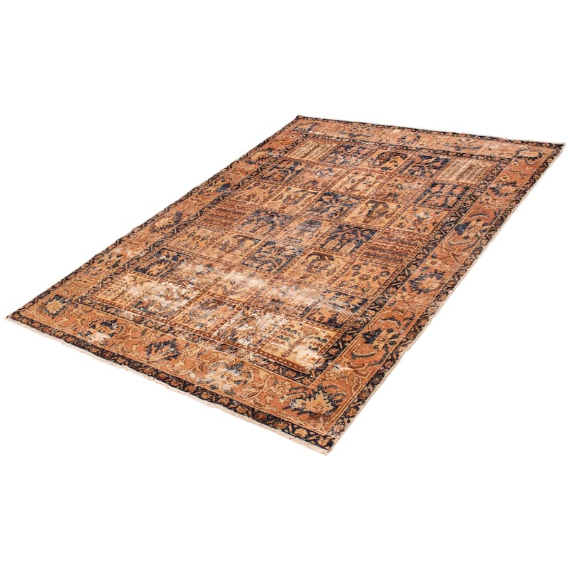 ECARPETGALLERY Hand-knotted Antalya Vintage Copper Wool Rug - 6'11 x 9'5