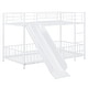 preview thumbnail 5 of 38, Twin over Twin Size Metal Bunk Bed with Slide & Guardrails