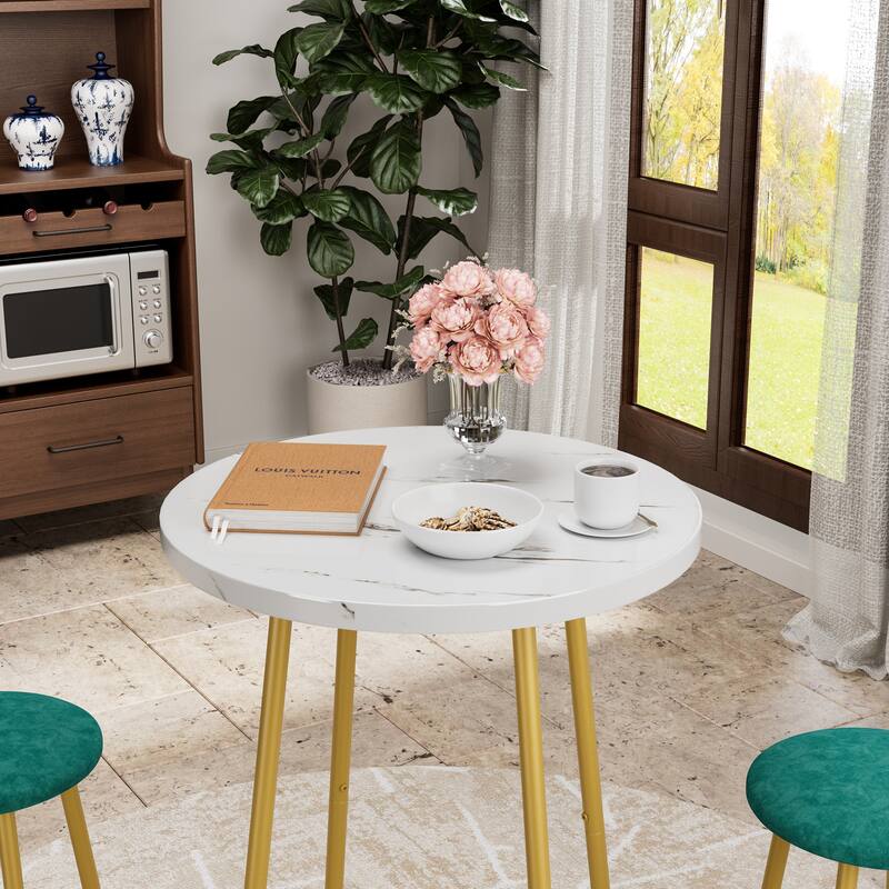 3-Piece Bar Table Set with 2 Bar Stools - Modern Pub Table