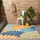 Nourison Aloha Floral Modern Indoor/Outdoor Area Rug - 10' x 14' - Green/Blue