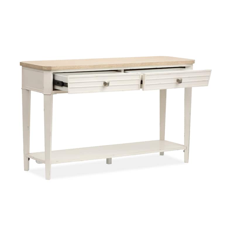 Salt Life Home Echo Isles Sea Pearl And Driftwood Rectangular Sofa Table - 50''W x 16''D x 30''H