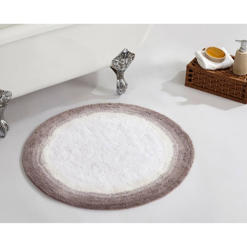 Better Trends 100% Cotton Super Soft & Highly Water Absorbent Bathroom Rugs-Torrent Collection Tufted Machine Washable Bath Mats - 30" Round - Beige