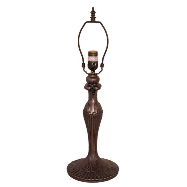 Meyda Tiffany 156680 Fleur 14" Tall Lamp Base - Mahogany Bronze