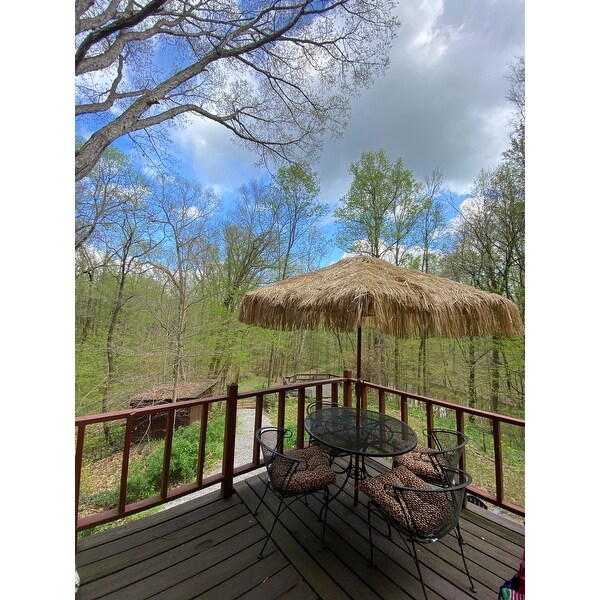 Top Product Reviews For Safavieh Outdoor Living Tiki 9ft Crank Umbrella 28228540 Overstock