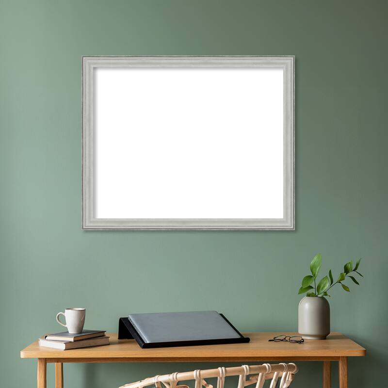 Amanti Art Bel Volto Silver Framed Dry Erase Magnetic Board