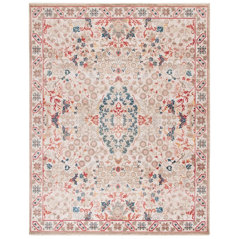SAFAVIEH Kashan Aleta Oriental Rug with Fringe