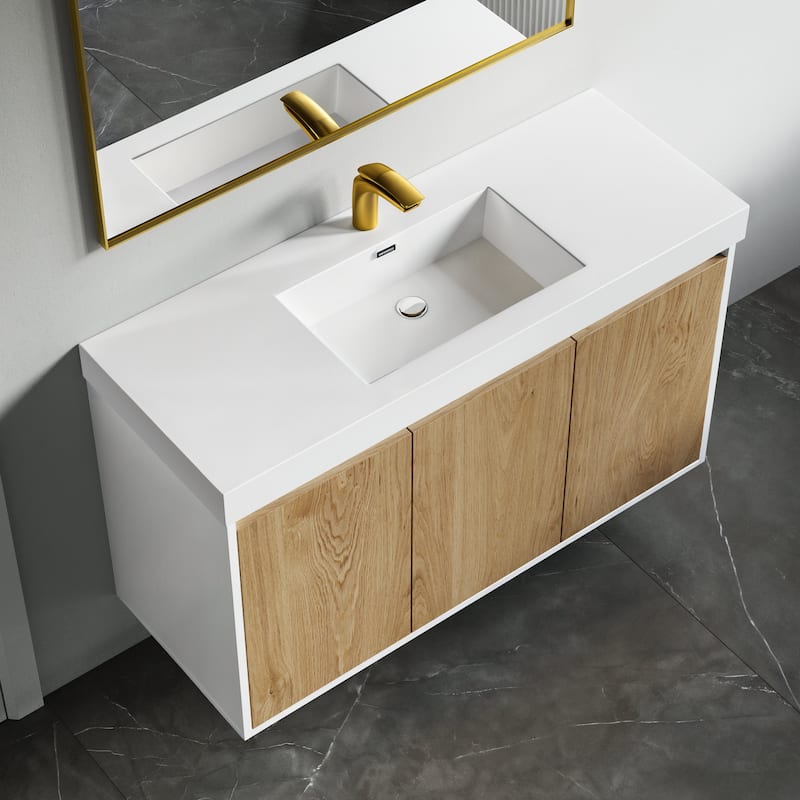 Kennan 48" Single Bathroom Vanity Set with Rectangle Legs