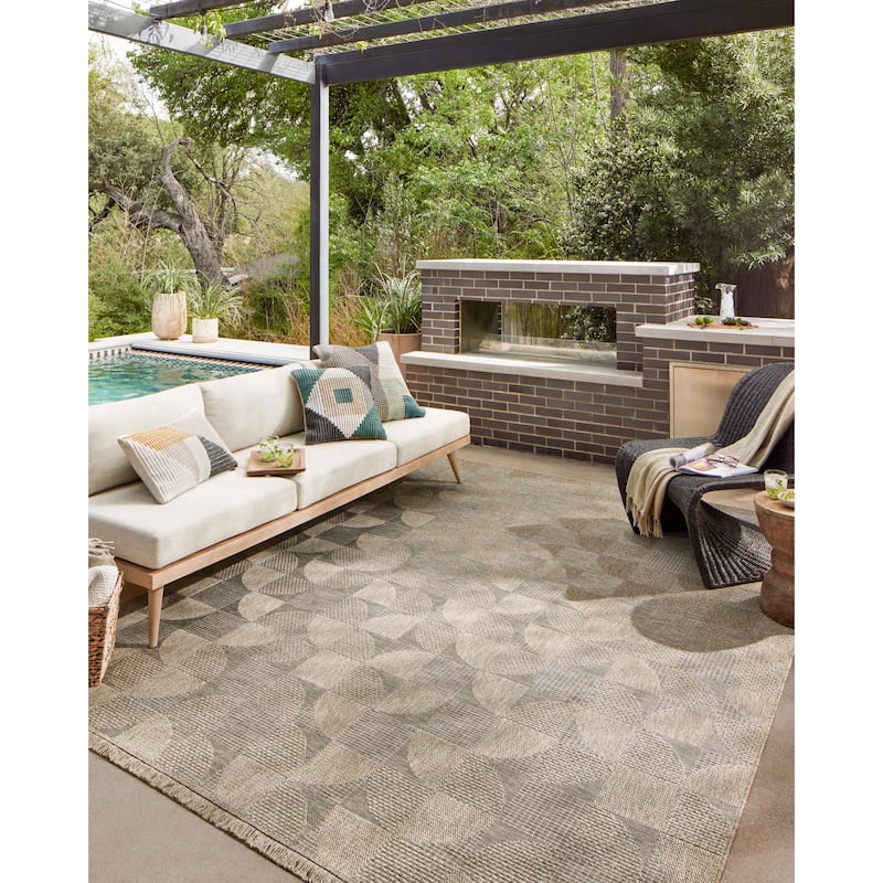 Alexander Home Dana Indoor / Outdoor Mid Century Modern Area Rug - 8'-10" x 12'-2"