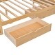 preview thumbnail 14 of 40, Full Size Wood House Bed with 2 Drawers and Shelves, Kids Platform Storage Bed Frame with Wardrobe and Small Curtain