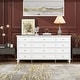 preview thumbnail 16 of 35, 63"W Wood Dresser Bedroom Storage Drawer Organizer Closet 12 Drawer White